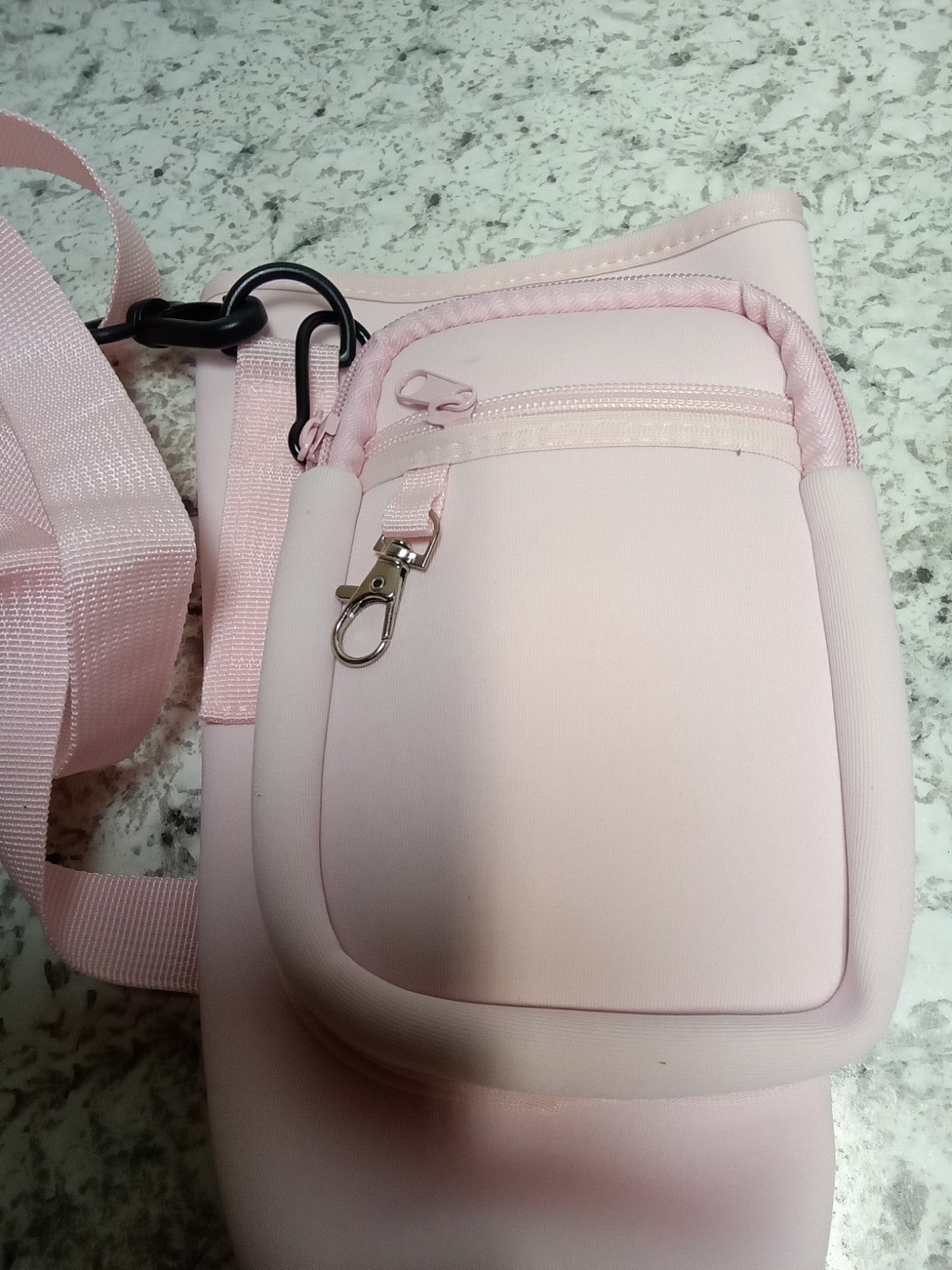 pink Tumbler Shoulder Carrying Bag With Zipper Pouches