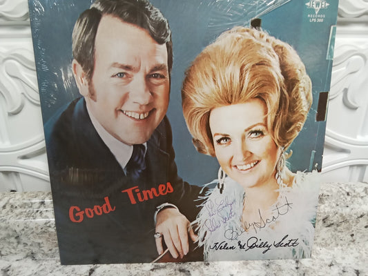 Good Times Vinyl Record Signed Copy Helen And Billy Scott