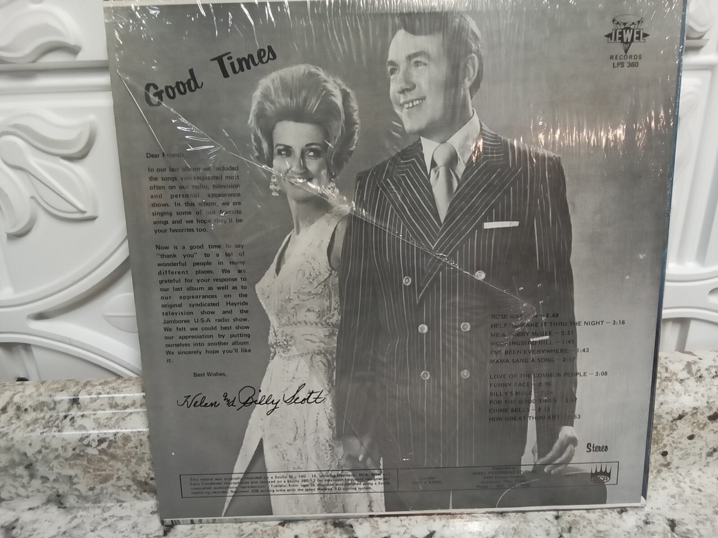 Good Times Vinyl Record Signed Copy Helen And Billy Scott