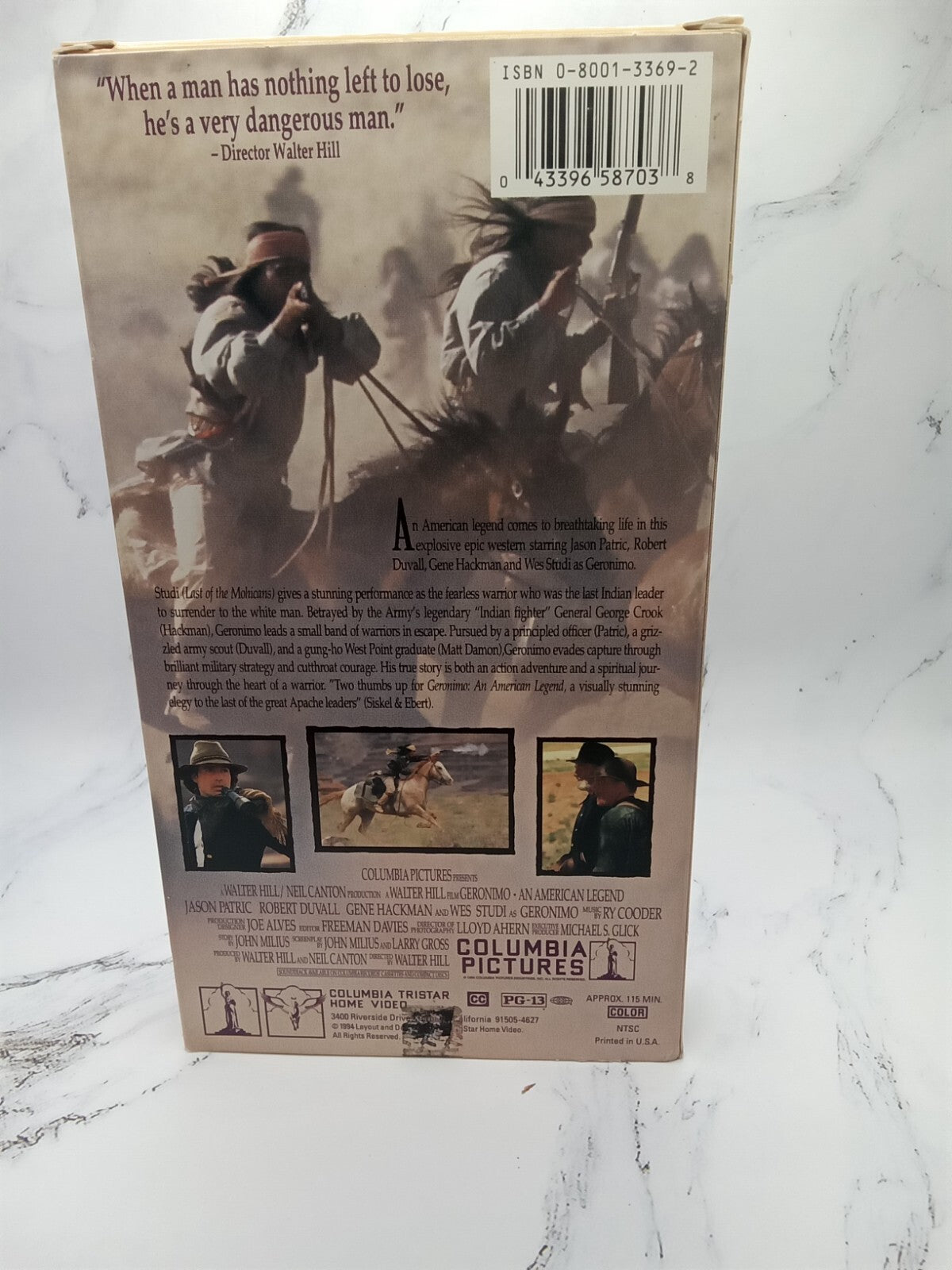 Geronimo an American Legend VHS Tape Jason Patric