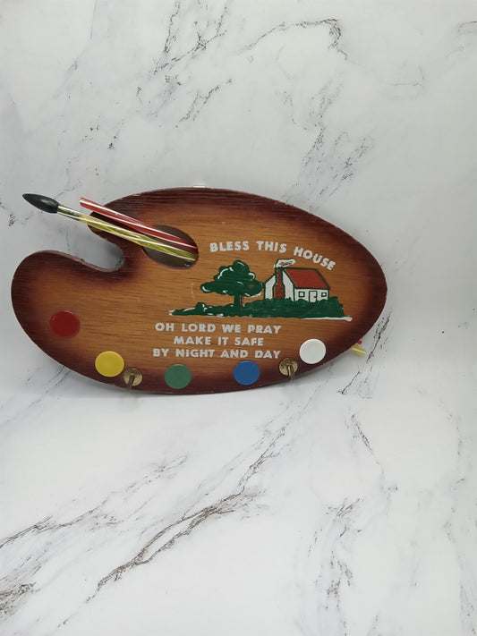 Paint Board Key Holder Bless This House Wall Key Holder