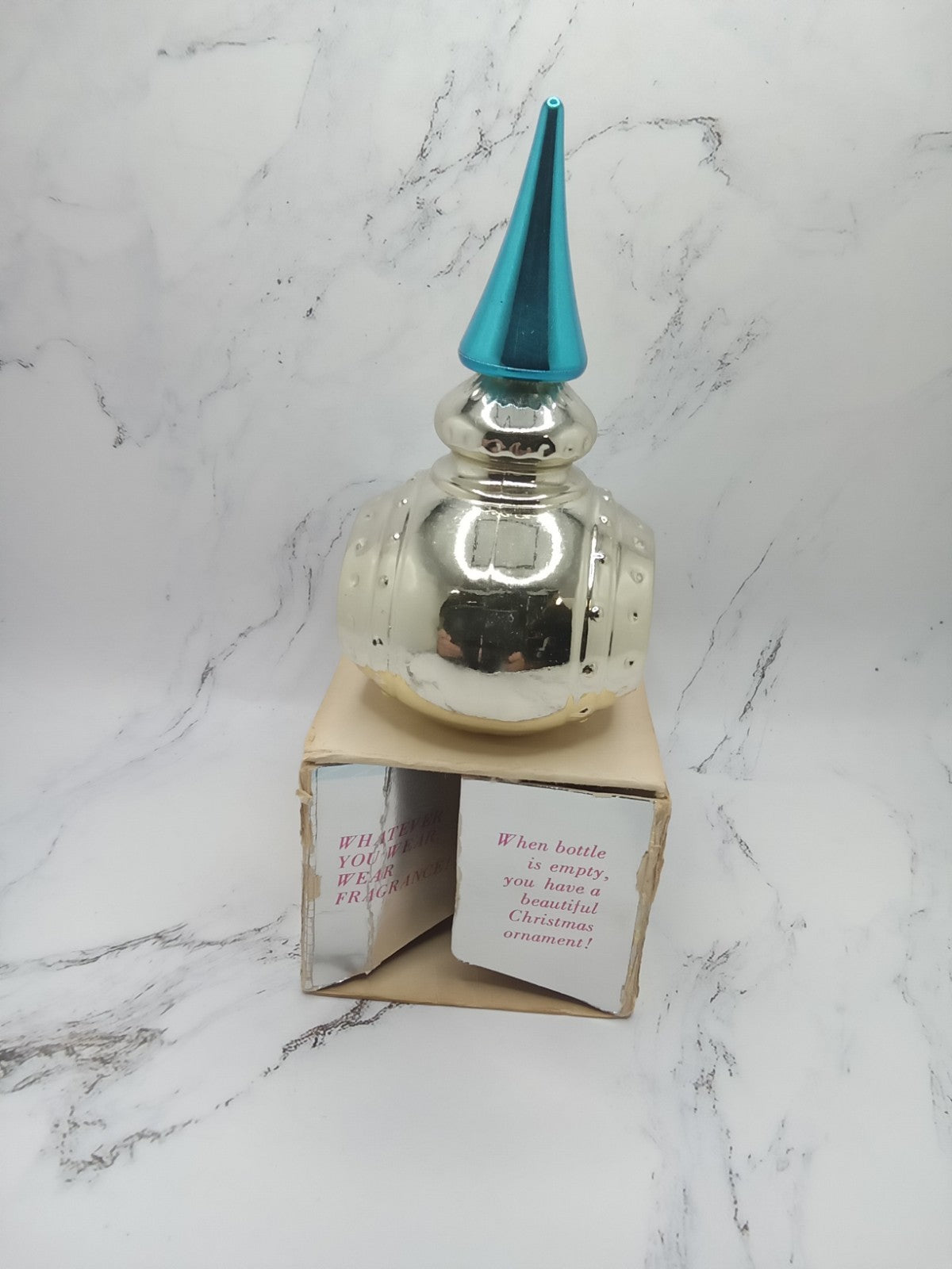 Avon Christmas Decoration Cologne Bottle Empty