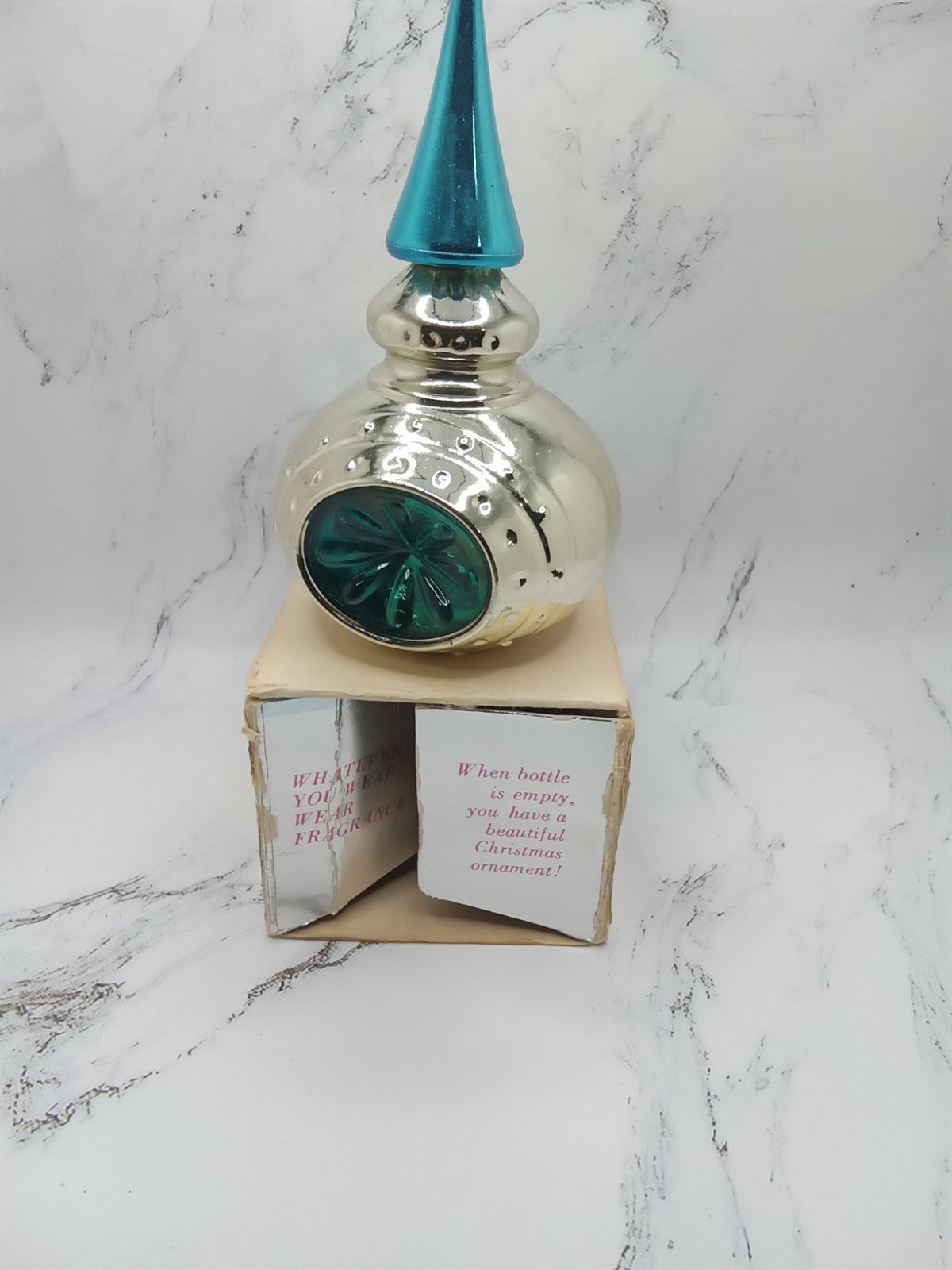 Avon Christmas Decoration Cologne Bottle Empty
