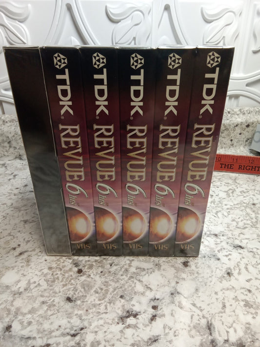 Pack Of 6 TDK T120 And T160 Blank VHS Tapes, Factory Sealed!