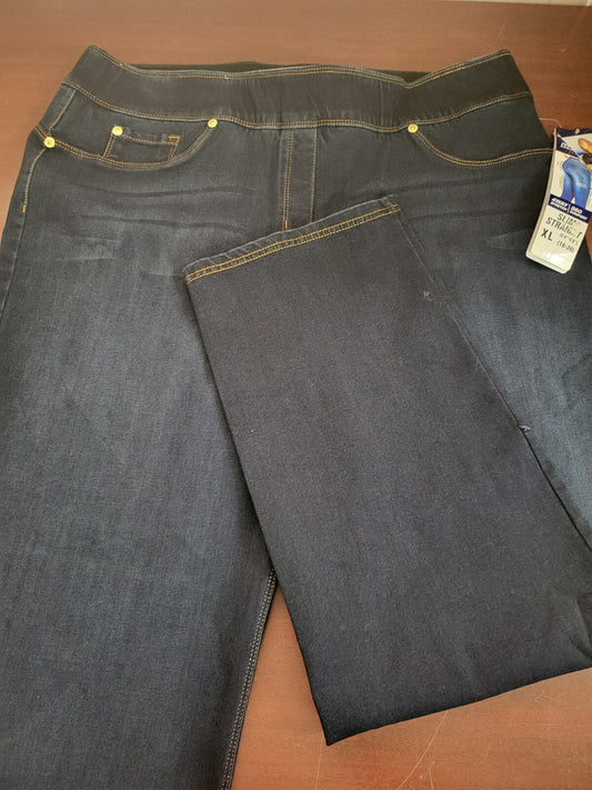 Ladies Blue Jeans Dark Nygard Luxe Denim Slims size 18 - 20 XL Short  Slim Strai