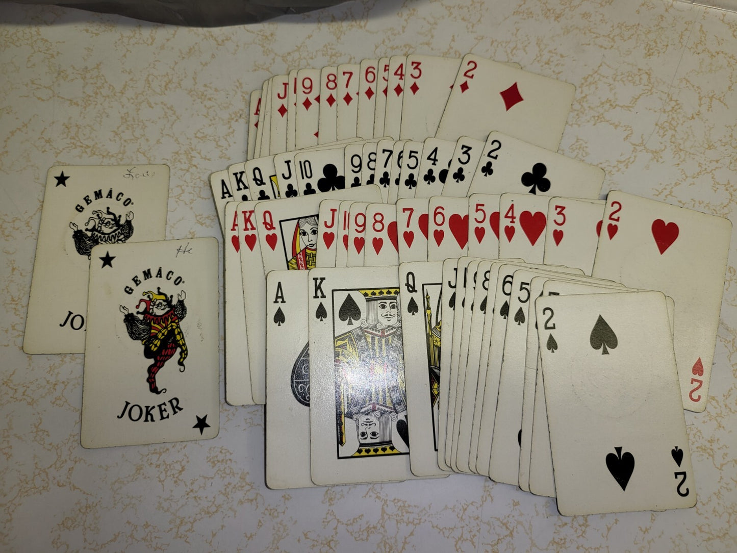 Standard Playing Cards Black w Gold Hog Emblem in Plastic Case Box COMPLETE Deck
