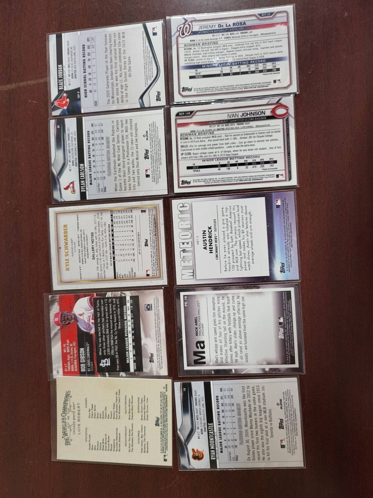 MLB Baseball Trading Card Lot of 10 Panini Don Russ *sleeved - see description