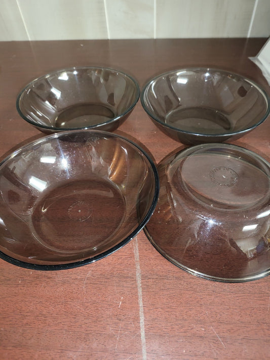 4 Vintage Gray Lucid David Douglas Accalac Bowls  6" x 1.75" No Chips or Cracks
