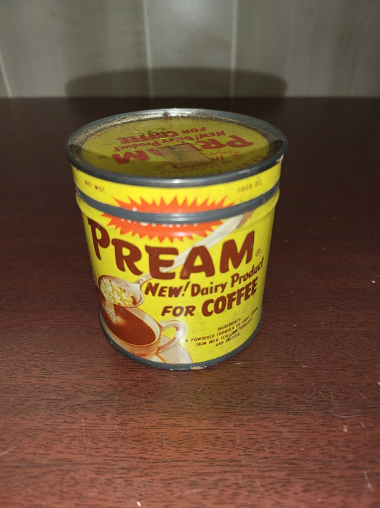 Vintage Can Pream Dairy Product for Coffee  4oz empty ~ 2.75 x 2.75"