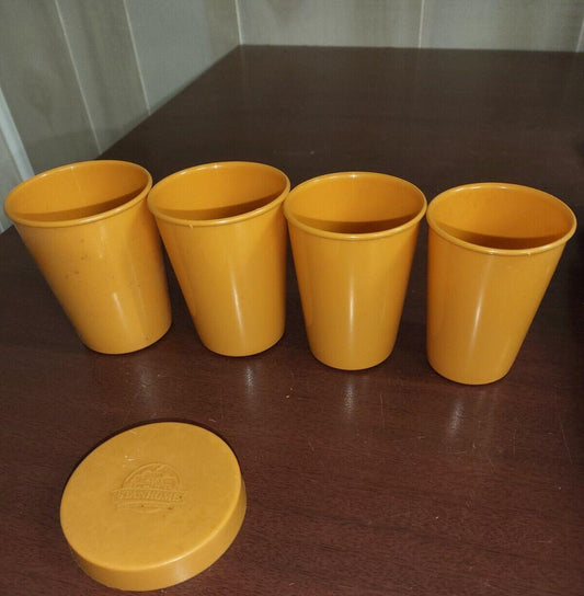 Vintage StanHome Nesting Cups & Lid Orange Color Stanley Home Products