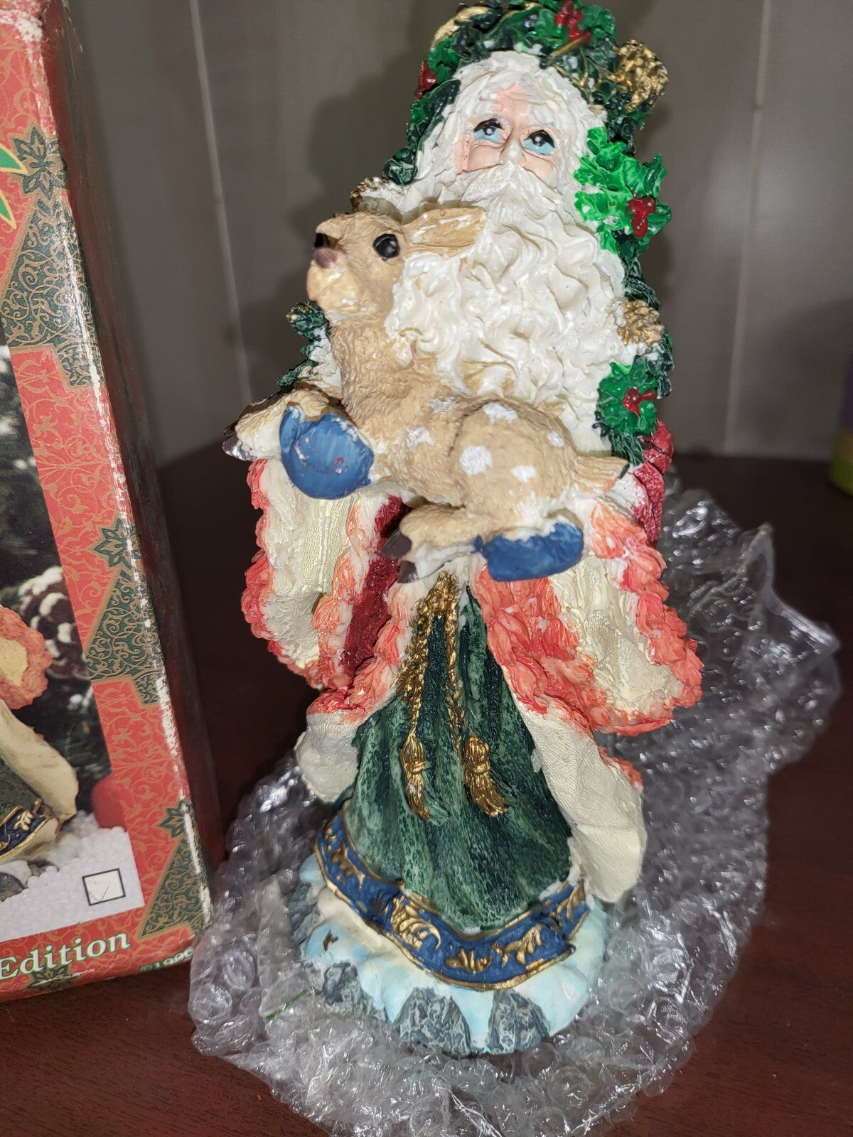 Vintage Hermitage Pottery Polystone Old World Santa KA837 Limited Edition NOS 8"