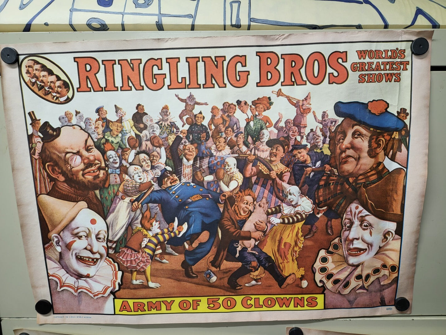 Vintage Posters 2 Circus World Museum 1960 Posters  & Info Sign 19 x 13.5"