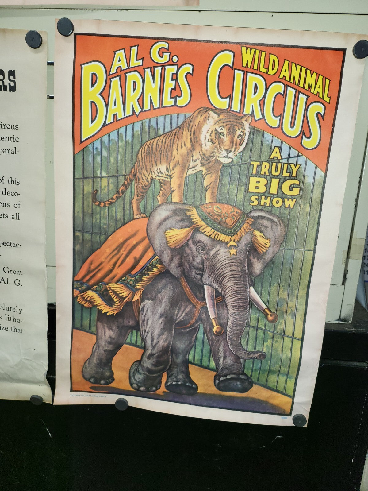 Vintage Posters 2 Circus World Museum 1960 Posters  & Info Sign 19 x 13.5"