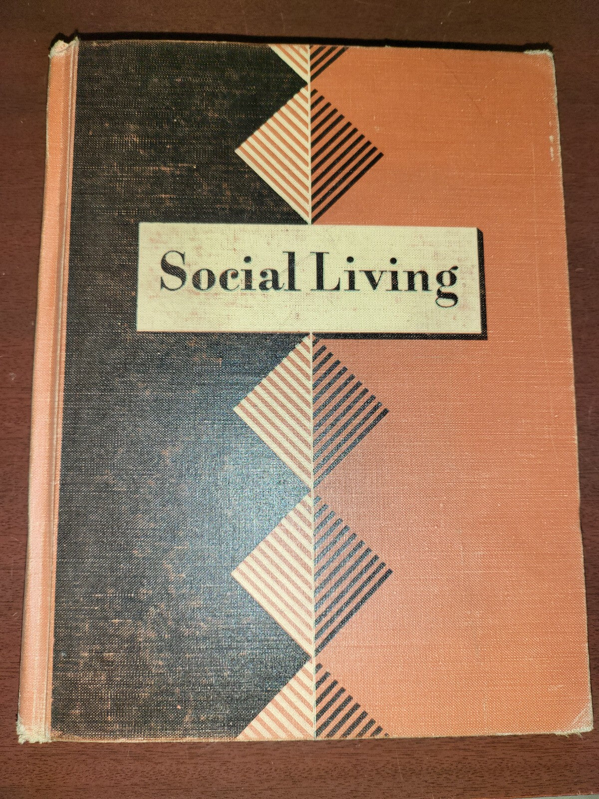 Book - Vintage  School Text Book - Social Living 1953 Paul H Landis Ginn  #2660
