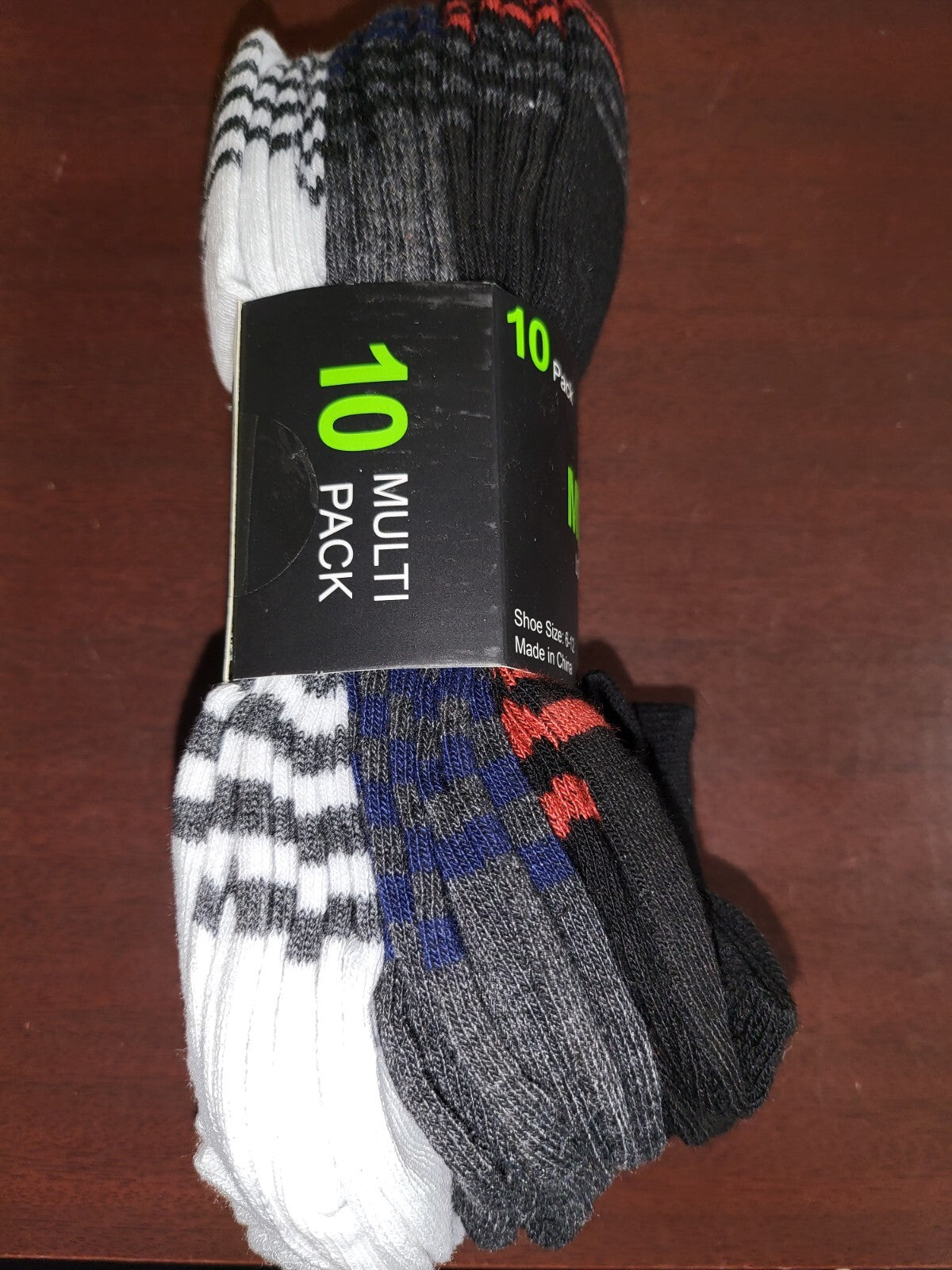 Mens Socks 10 pr Low Cut Black Gray White size 6-10 Collective Soles