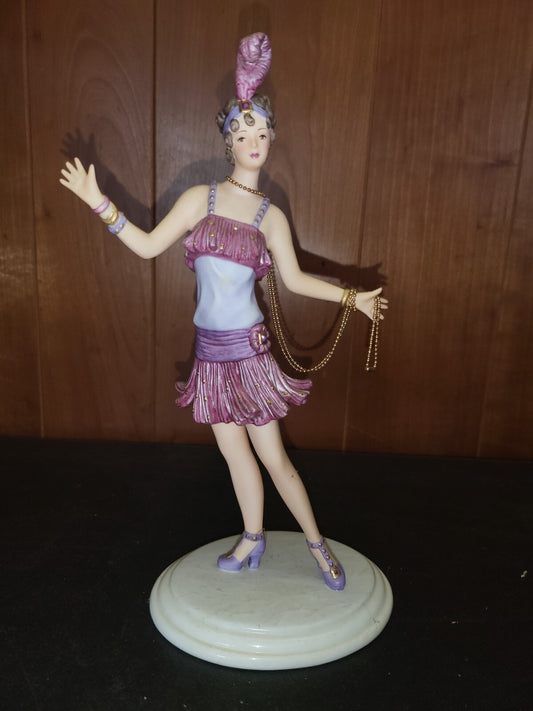 Figurine Lenox Swinging Sensation Flapper Dancer  10"H Porcelain
