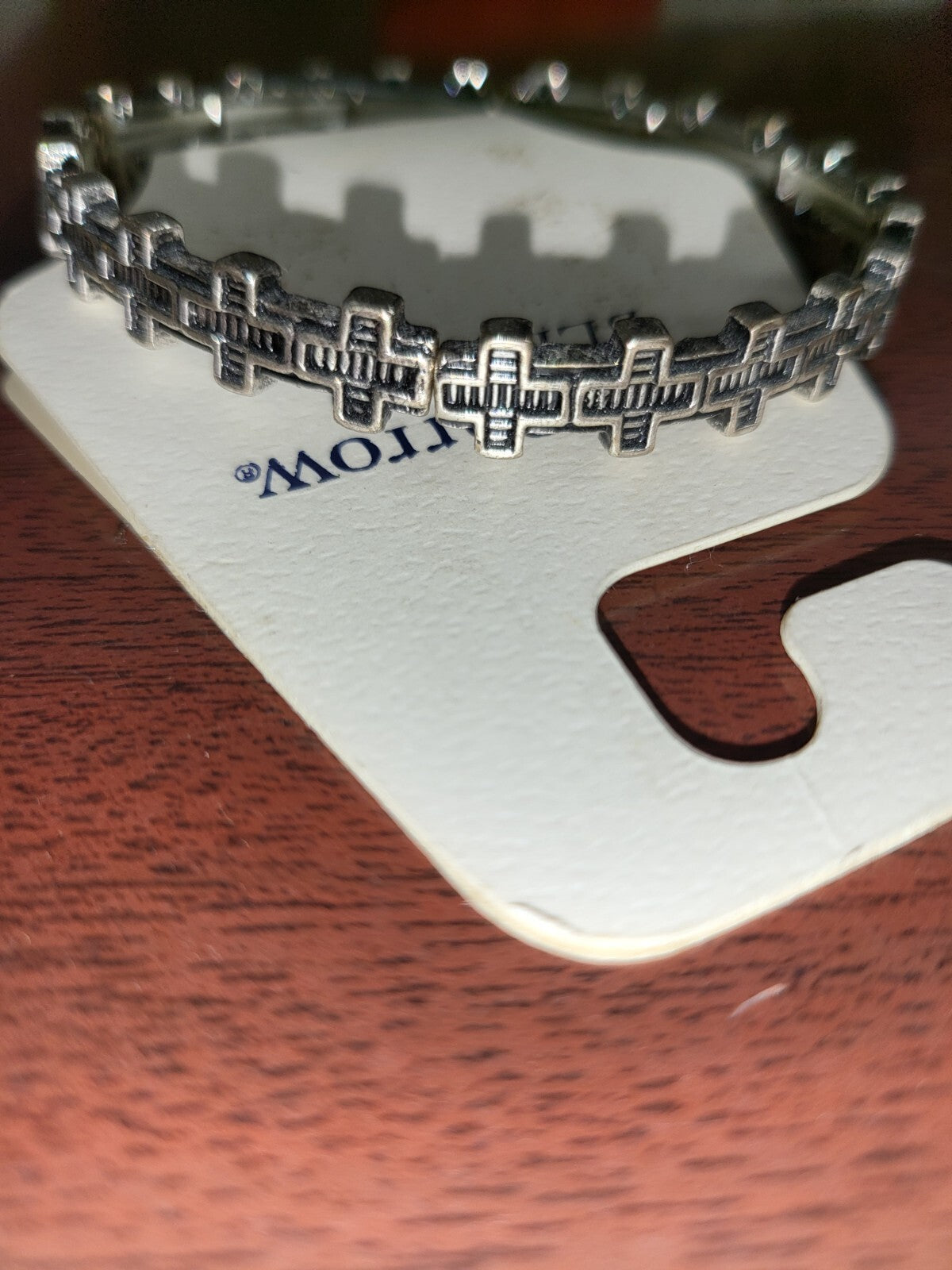 Jewelry Croft & Barrow Bracelet 7" Silvertone Crosses   #113