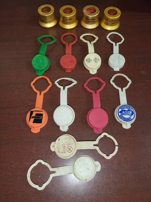 14 Vintage Pop / Soda Bottle Cap Lid Advertisements More