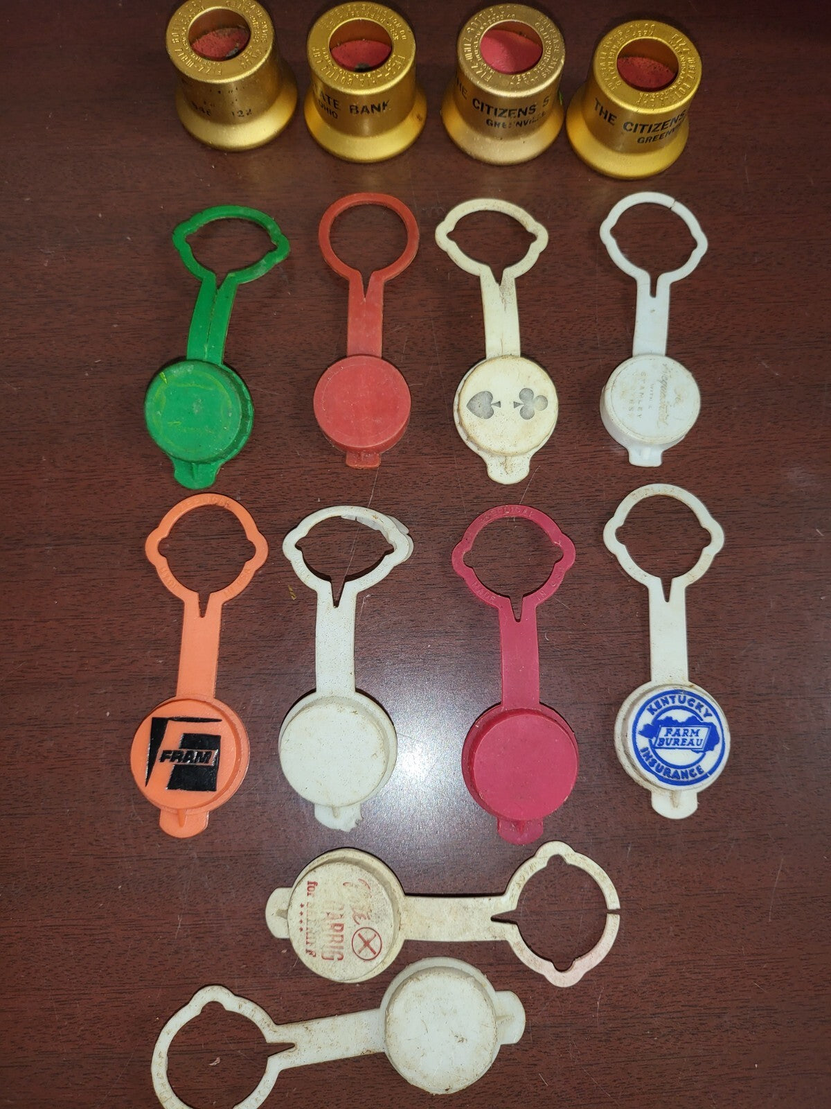 14 Vintage Pop / Soda Bottle Cap Lid Advertisements More