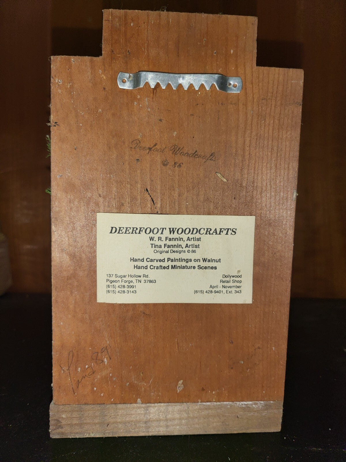 Deerfoot Woodcrafts Walnut Miniature Central Apothecary Cosmetics + #3029