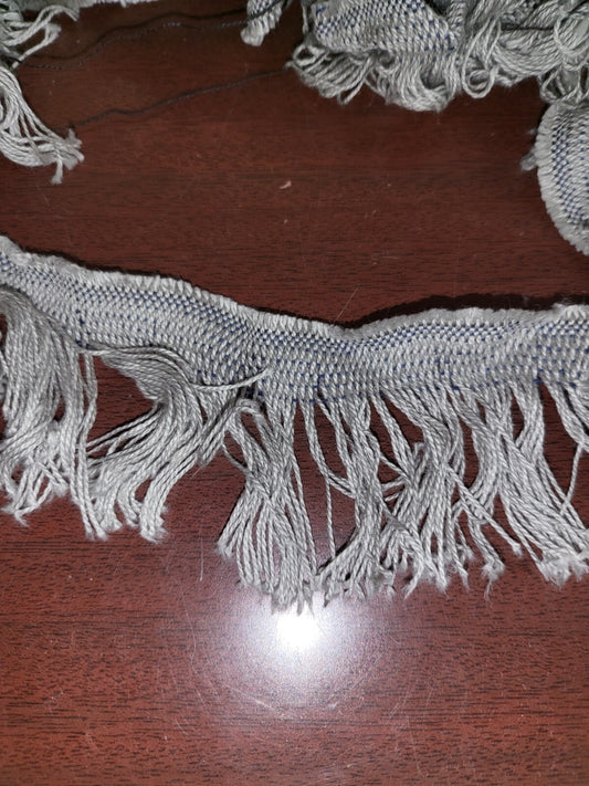 1 lb Tassle Fringe Material Ribbon 3"  Trim Sewing Fabric GRAY NOS