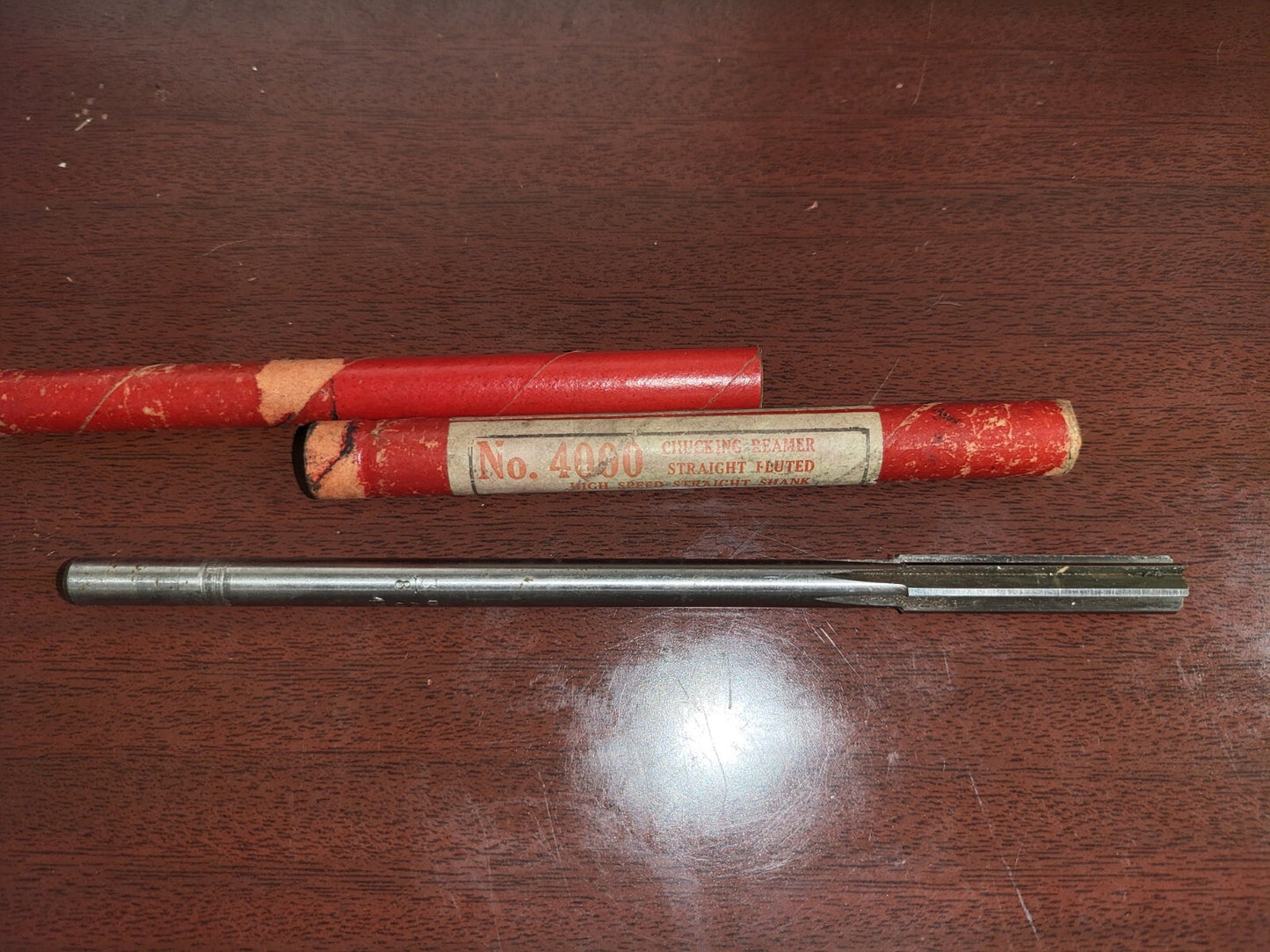 Cleveland No. 4000 3/8" .0375  6 Flute Reamer Straight Shank
