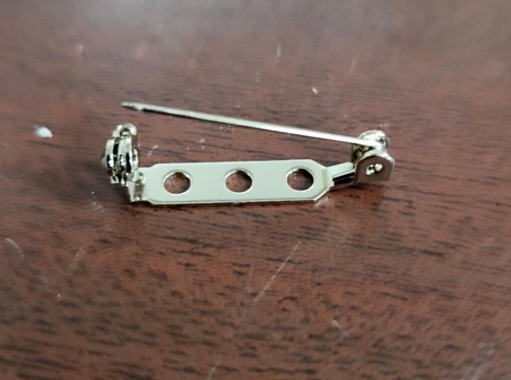 100 Pin Backs Safety Clasp 1" Silver DIY Craft Craft Button Brooch Name Badge