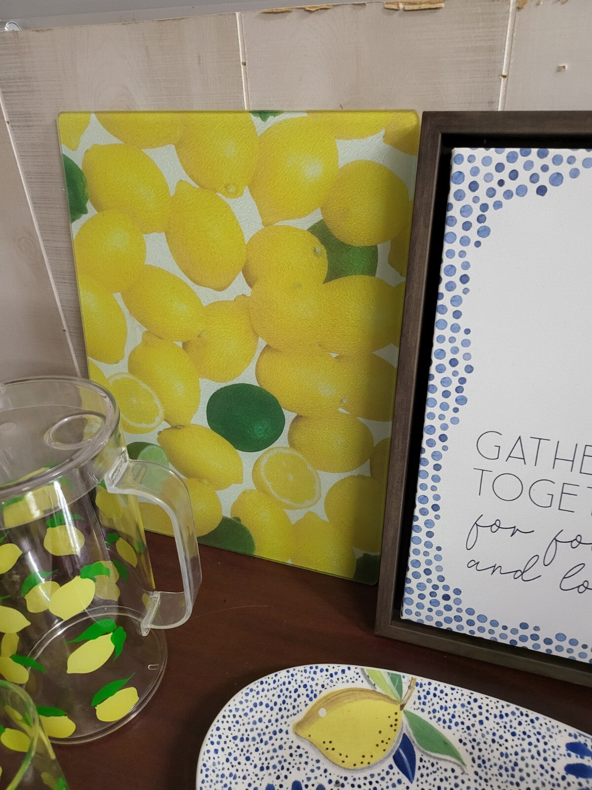 Lemon Kitchen Set Décor #4132  All in One Redecorating Cups Cutting Board Wall +