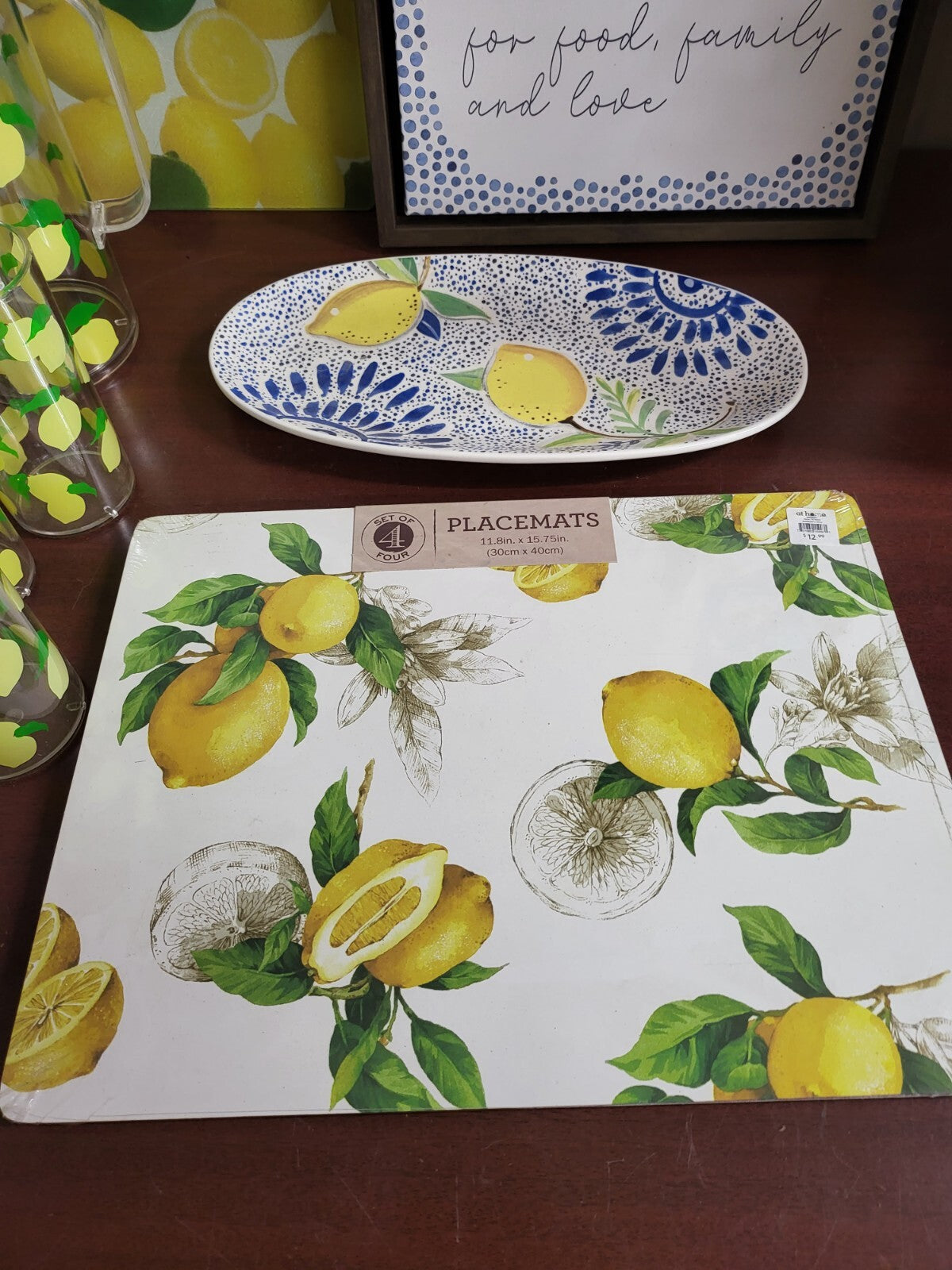 Lemon Kitchen Set Décor #4132  All in One Redecorating Cups Cutting Board Wall +