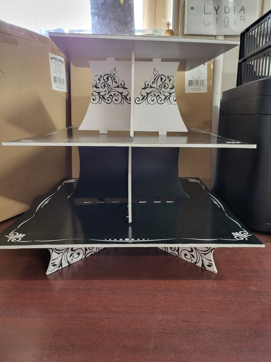 Oriental Trading Cupcake Holder Black & White 16W x 15"H  3/8833