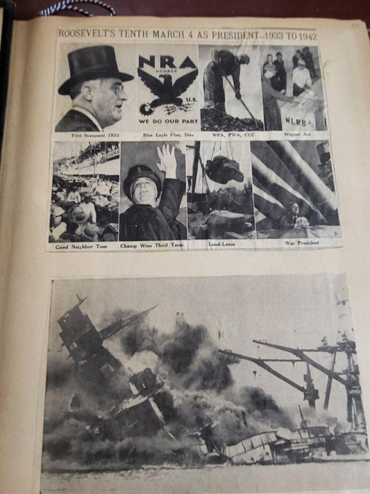 Vintage Scrapbook 1930-70s era National & Local News Personal Memorabilia* #2815