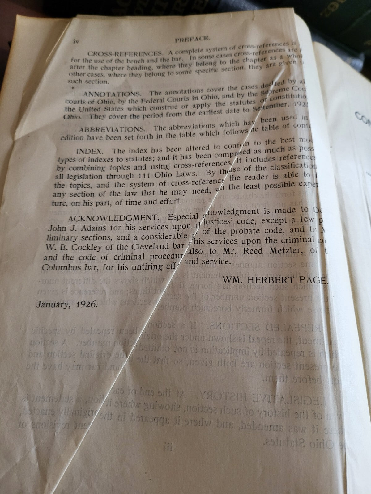 Book Set - Page's Annotated Ohio General Code 1926 ~ 3 Volumes #2869