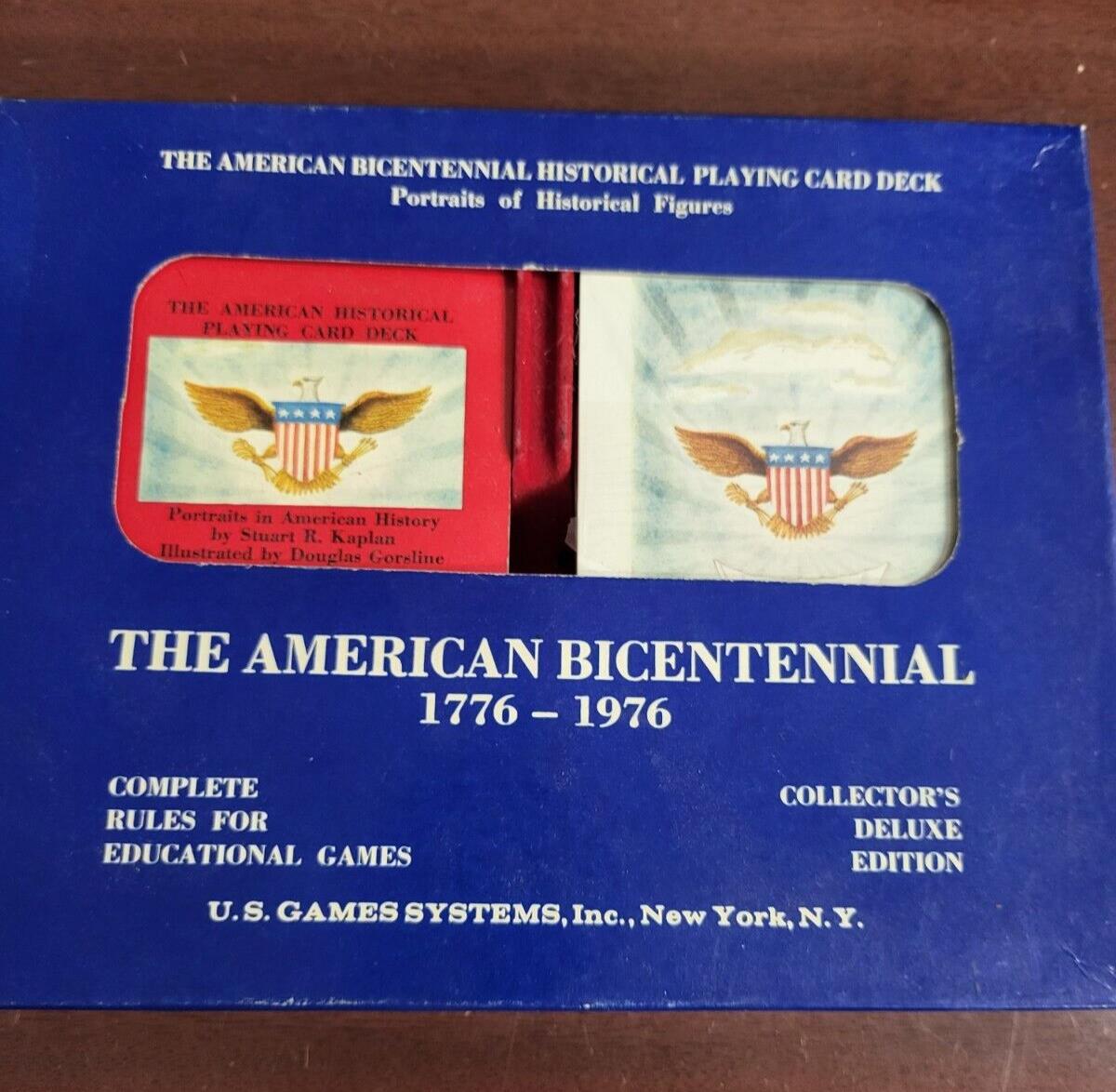 Vintage Playing Cards The American Bicentennial Portraits of Historical Figures