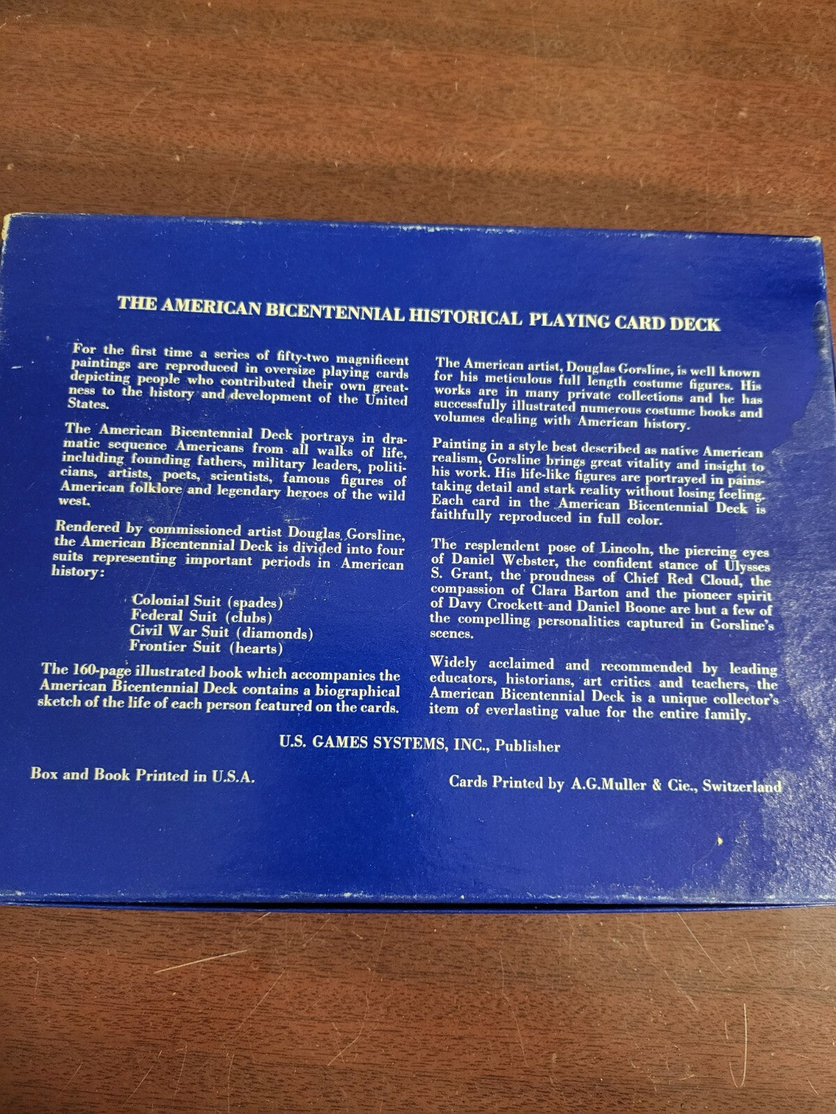 Vintage Playing Cards The American Bicentennial Portraits of Historical Figures