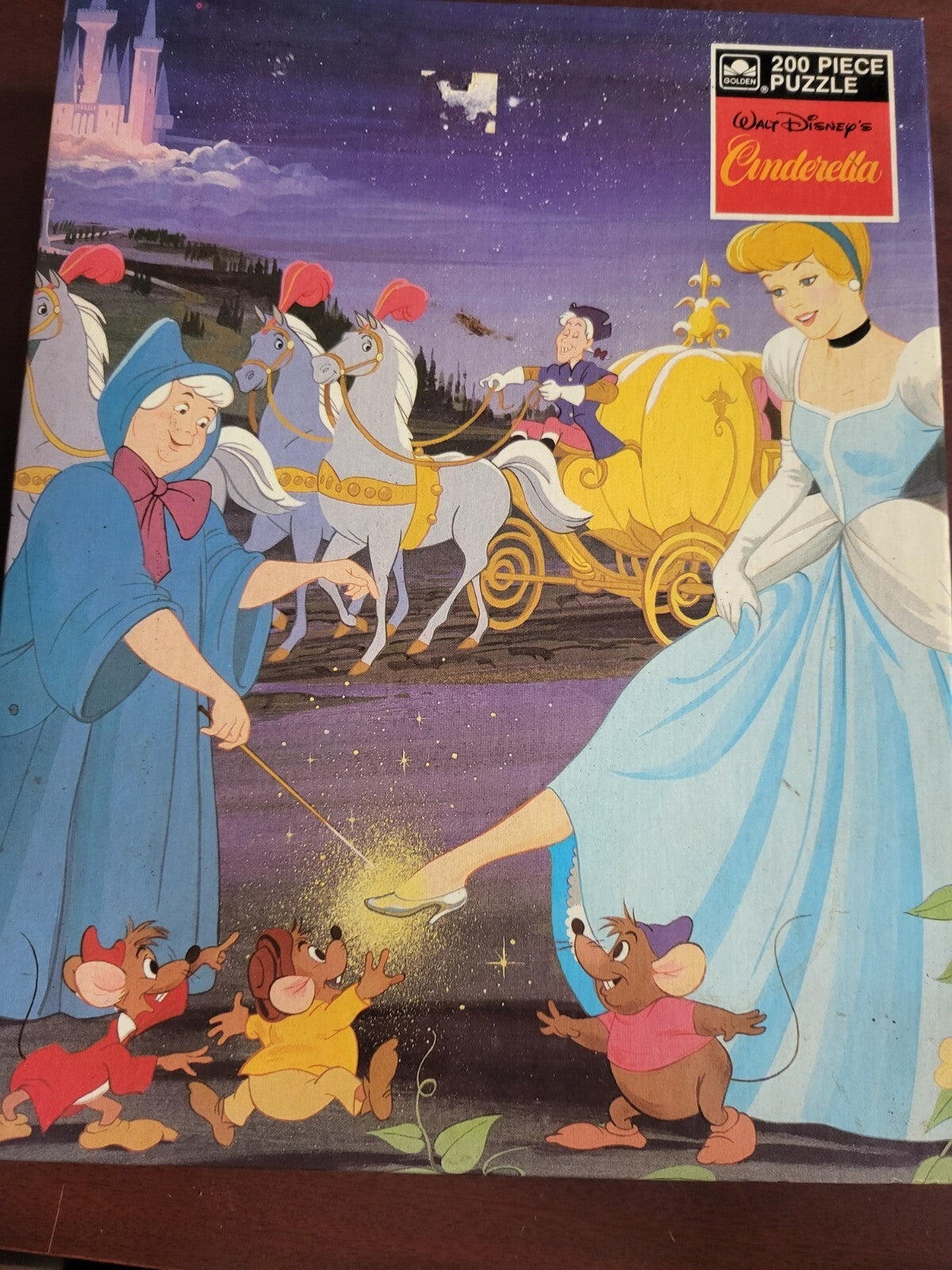 Vintage Golden Jigsaw Puzzle  Cinderella Disney 200pc 14x18" NOS Sealed 4716C-40