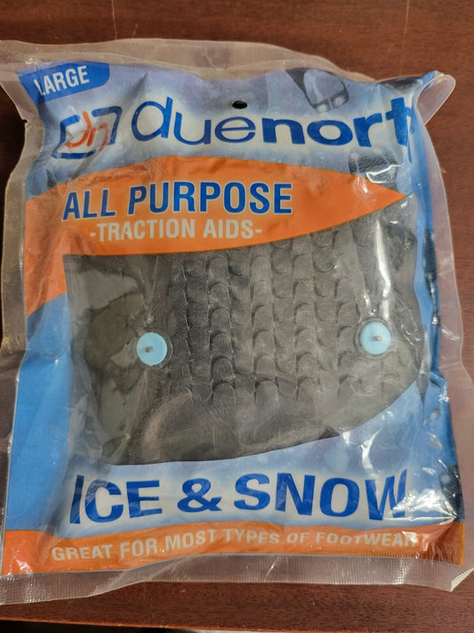 10 - Due North All Purpose Cleats LARGE  Snow Ice Fits Over Shoe Traction Aids
