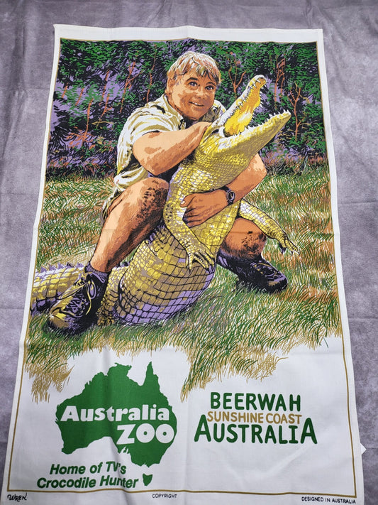 Tea Towel - Beerwah Sunshine Coast Australia Zoo ~19 x 31" Crocodile Hunter