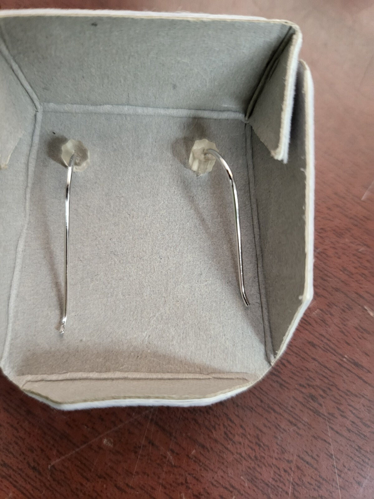 Sterling Silver Necklace & Earrings Set 1" White Teardrops 16" Chain Jewelry