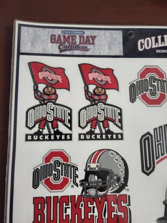 Ohio State Buckeyes Multi-Use Decal 10 x 10" Removable Reusable All Surface Safe