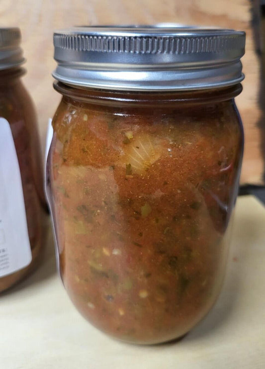 Salsa 16oz Homegrown Homemade OHIO Medium Heat Glass Jar Organic Healthy