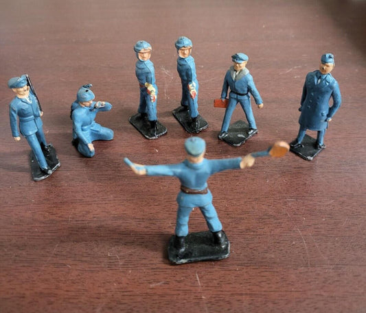 9 Vintage Metal Toys Law Enforcement Military More Diecast Toys  see desc