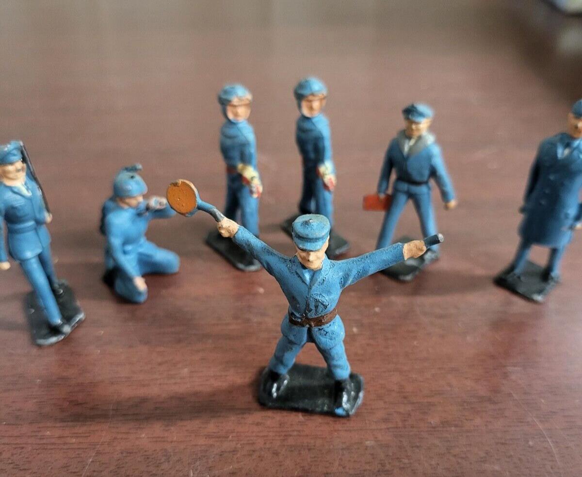 9 Vintage Metal Toys Law Enforcement Military More Diecast Toys  see desc