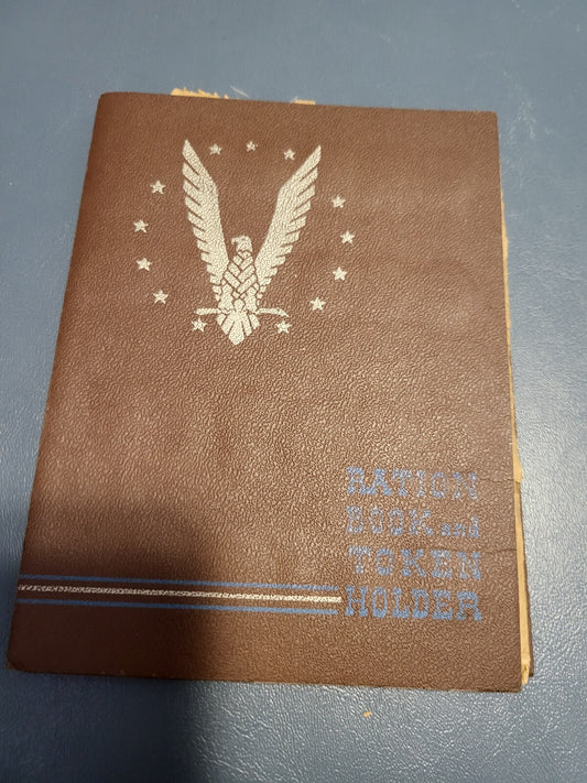 Ration Book & Token Holder Portfolio WWII  Stamps Books Tokens