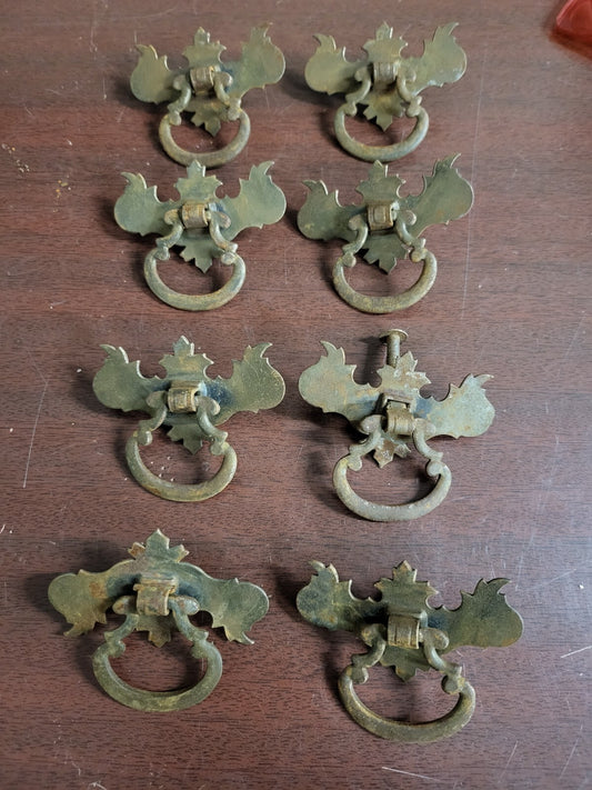 8 Chippendale Drawer Pulls 2.5W x 2"H Batwing Drop Style #4247
