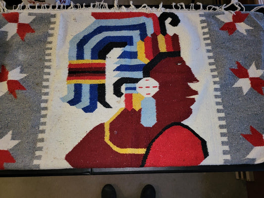 Navajo Style Blanket Throw Sofa Cover 80H x 50"W VINTAGE