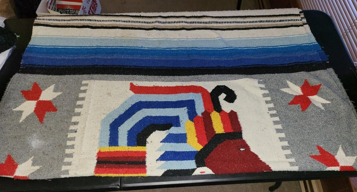 Navajo Style Blanket Throw Sofa Cover 80H x 50"W VINTAGE