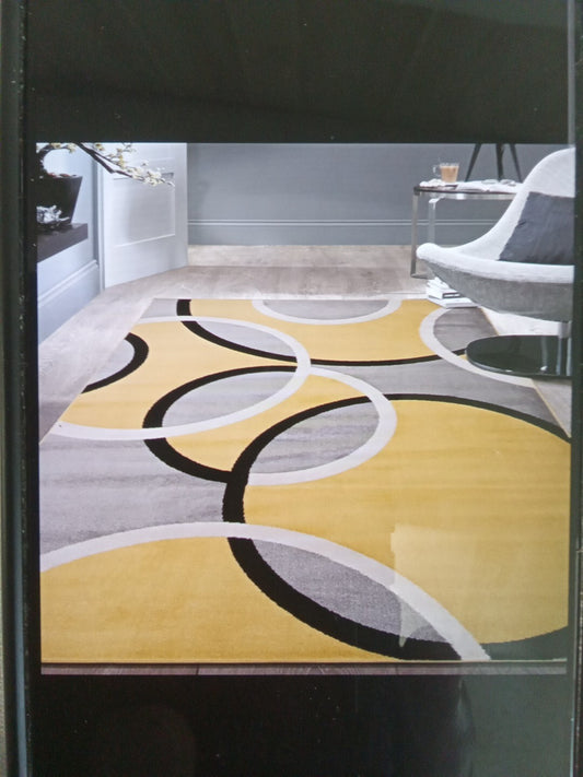 Rugshop Area Rug Modern Abstract Circles Carpet Rug 3'3" x 5'