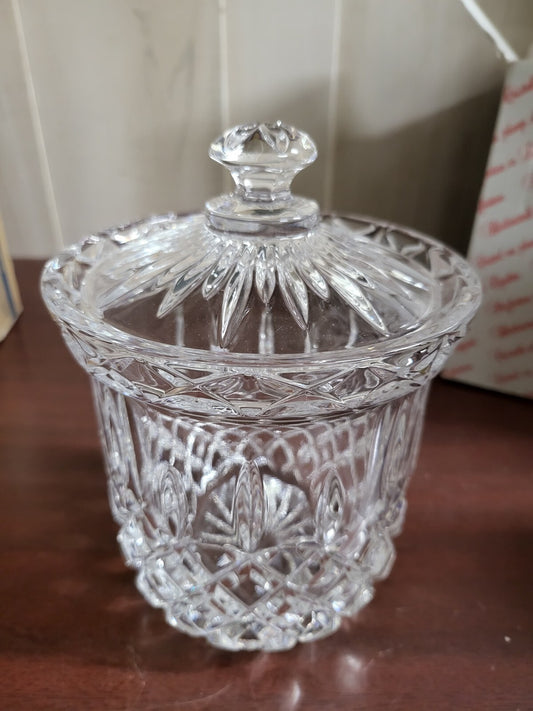 Nachtmann King Edward Crystal Cookie Jar  5.5"H + Lid Bisquitbehaelter  #4179