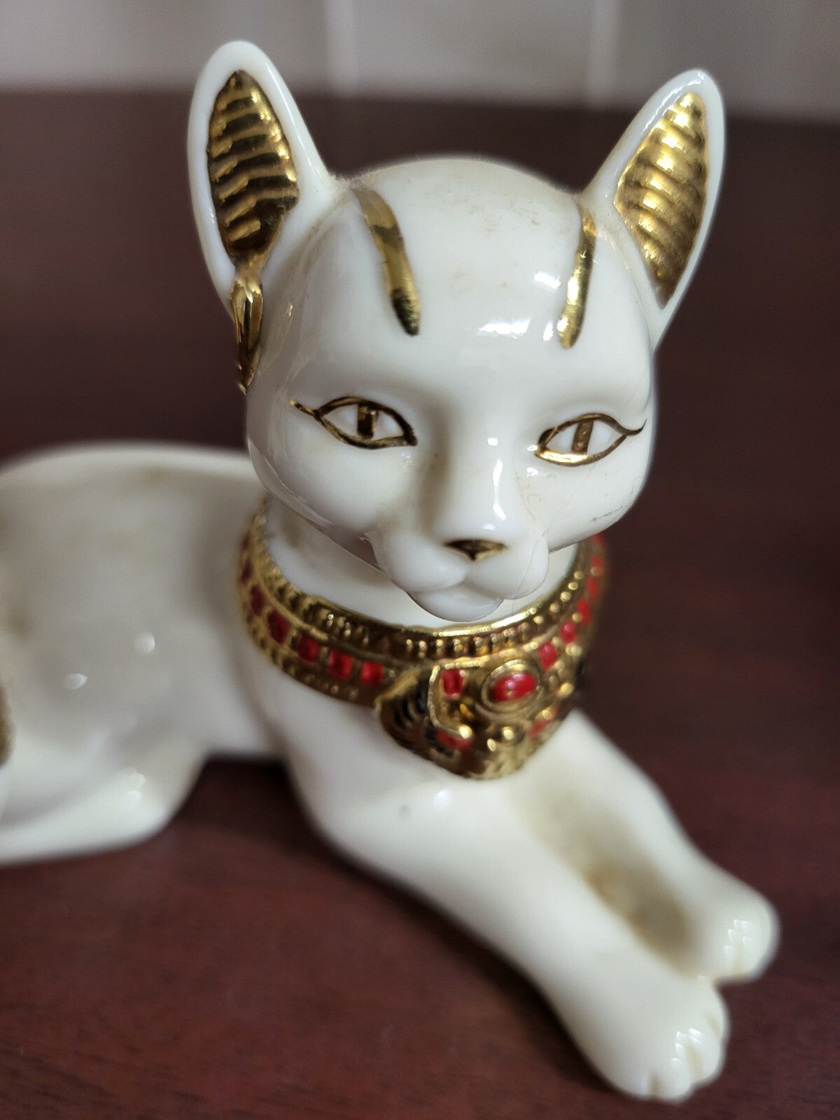 Lenox Cat Figurine White Egyptian Goddess 4.5 x 3.5" Bone China 1999