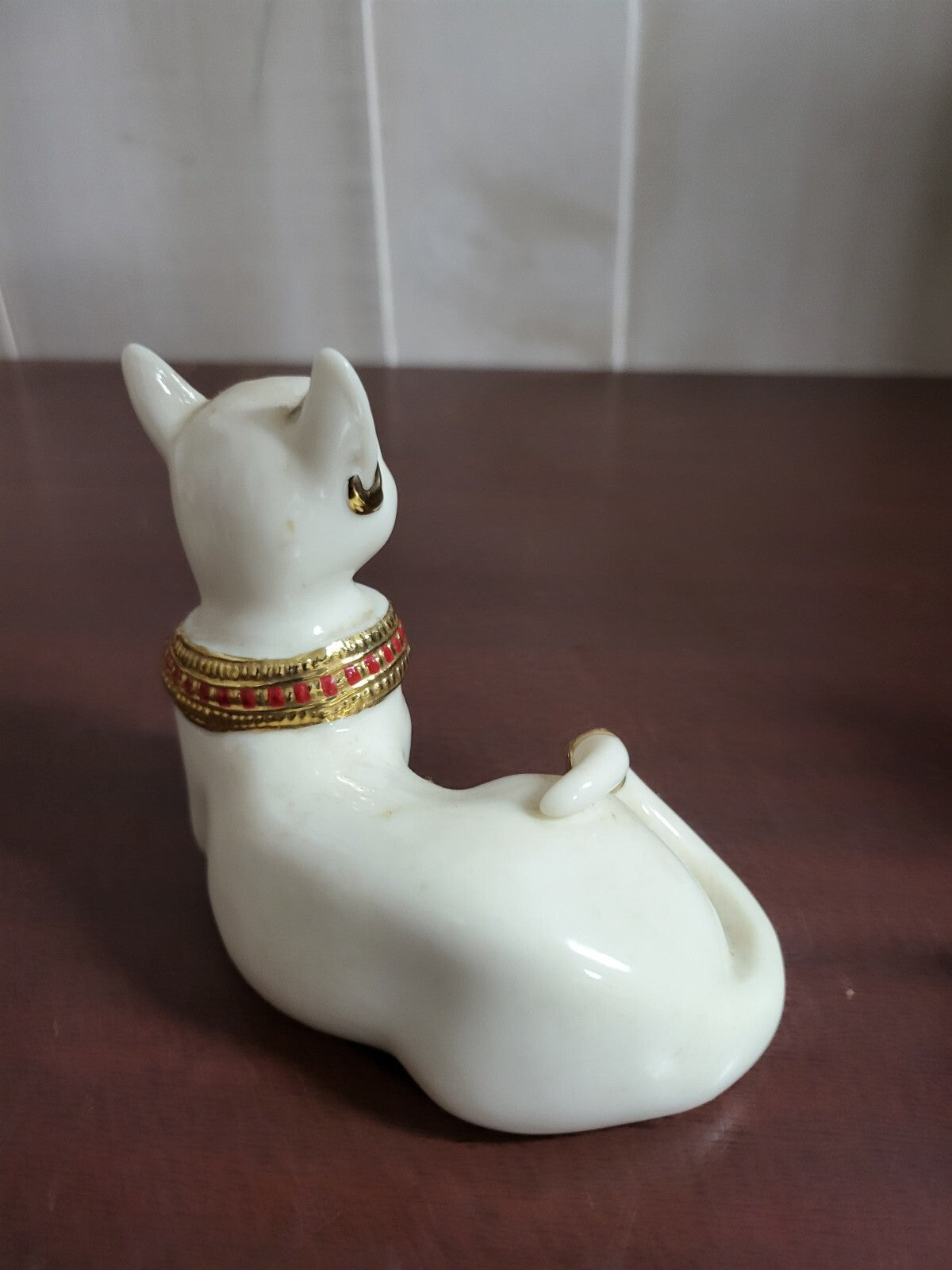 Lenox Cat Figurine White Egyptian Goddess 4.5 x 3.5" Bone China 1999